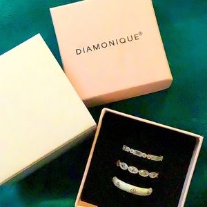 Diamond pique ring set size 10